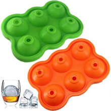 Silicone Ice Cube Tray, Large Ice Cube with Lid, Set of 2 Easy Release Ice Cubes, Ice Cube