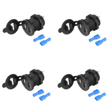 4X 12V Car Charger 5V 4.2A Dual USB with LED Digital Voltmeter