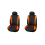 Front Car Seat Covers Front Ready,2-Piece Set (Black + Orange) 1
