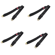 Black Adjustable Two Point Auto Car Safety Seat Belt Lap Seatbelt