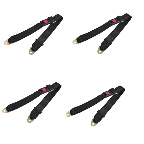 Black Adjustable Two Point Auto Car Safety Seat Belt Lap Seatbelt