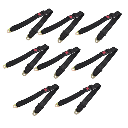 Black Adjustable Two Point Auto Car Safety Seat Belt Lap Seatbelt