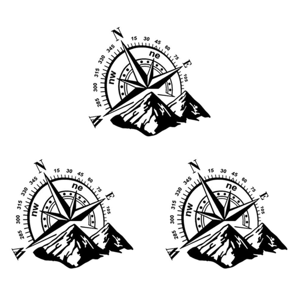 1Pcs Off-Road Suv Side Body Sticker Compass Mountain Decals Sticker 4851117195549