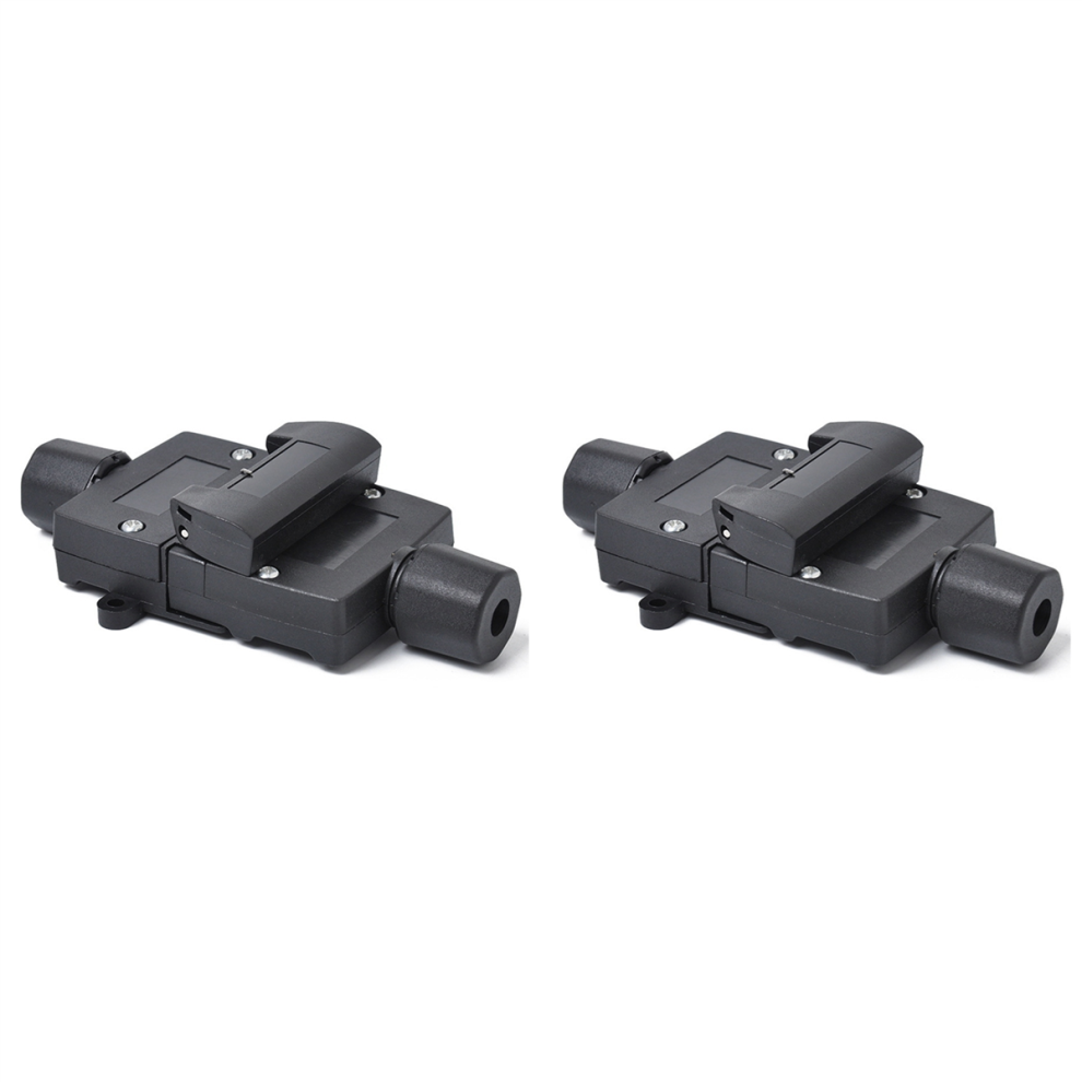 12V Trailer Socket Plug 7 Pin Flat Male+7 Pin Plug Flat Female Black 4851117193545