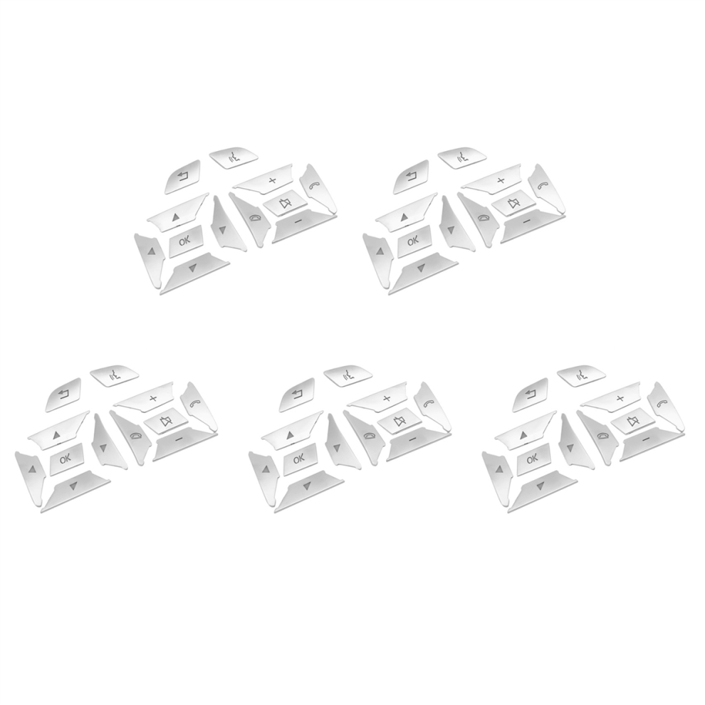 Car Steering Wheel Button Stickers Cover Trim For Silver 4851117100475