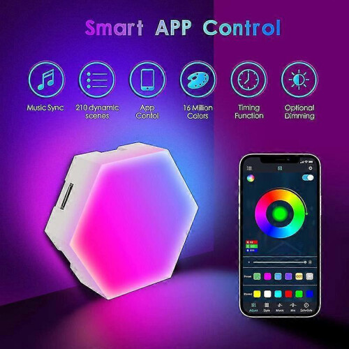 Smart App Control Hexagonal Honeycomb Light Music Rhythm Rhythm Light 1