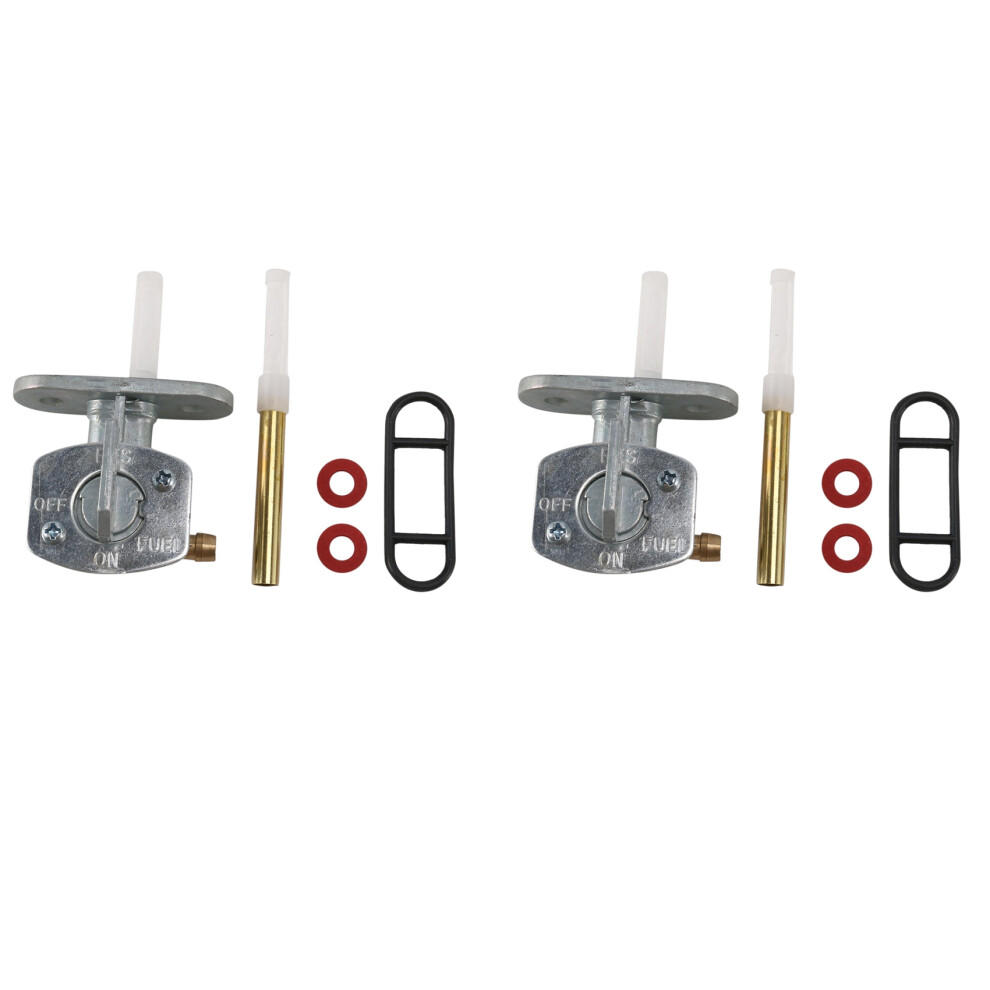2X Fuel Petcock Valve Assembly For Pw80 Xt125 Xt250 Xt350 Silver 4851340645798