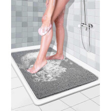 Promotional sales Loofah Bath Mat for Inside Shower & Bath Non Slip Anti Mould PVC Bath Mats for Bathroom Wet Shower Areas,Quick Drying (40 X 60cm, Gr
