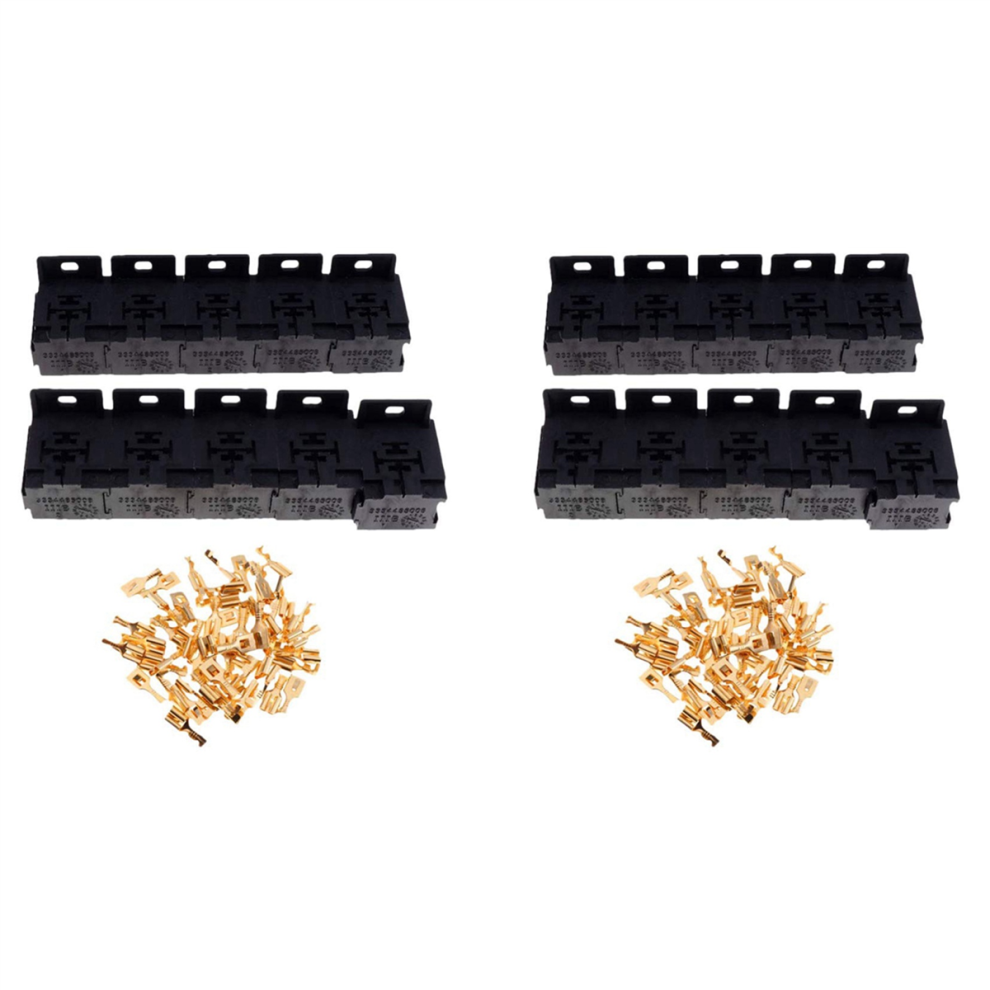 Car Auto 30A-80A Relay Bracket With 50Pcs 6.3Mm Terminals For Car 4851340654653