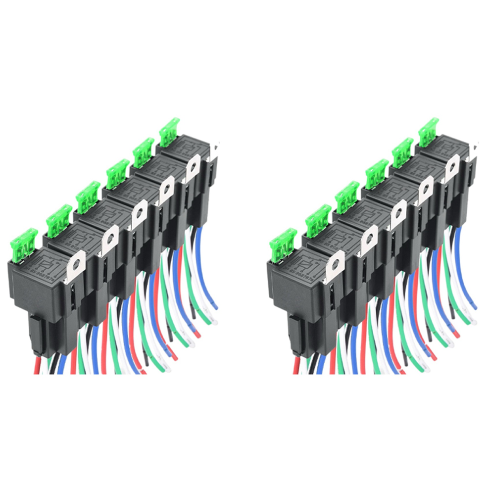 6Pcs 5-Pin Spst 12V 30A Car Fuse Relay Switch Wiring Harness 4851340656183