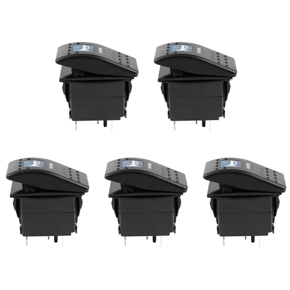 Horn Pattern Led 12V/20A 24V/10A Rocker Switch Blue/Light 4851340666076