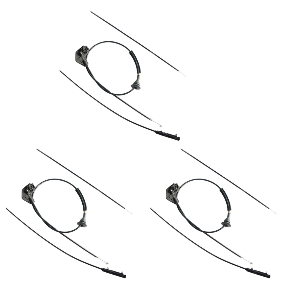 3Pcs Engine Hood Release Bowden Cable Wire For X5 E53 2000-2007 4851340667486