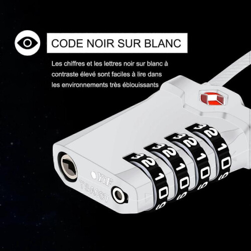 Luggage Locks , [Newest Version] [2 Pack] 4 Digit Combination Travel 14cm Flexible Cable Combination 1