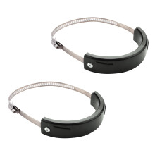 2X Motorcycle Protector Fit 100Mm-160Mm Oval Exhaust for Yzf