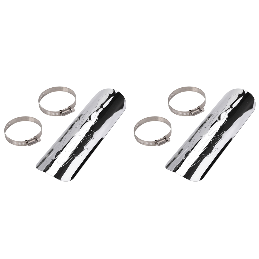 Motorcycle Exhaust Pipe Heat Insulation Shield For Silver 4851340682861