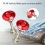 4 X Quick Release Push Hood Latch Button Car Pin Bonnet Lock Red 2