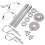 Universal Mount Bonnet Hood Pin Lock Latch Kit Racing Alloy Silver 4