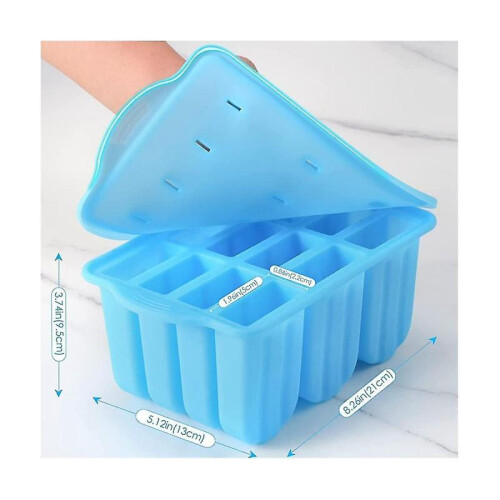 Popsicle Molds Silic -, 12 Pieces Popsicle Trays for Zer, Ice Cream Popsicle Mo 2