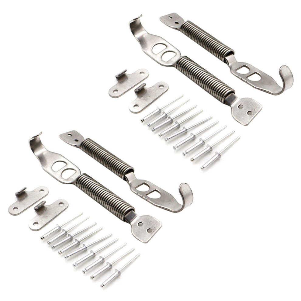 Aluminum Alloy Car Racing Mount Bonnet Kit Latch Spring Fastener 4851340692150