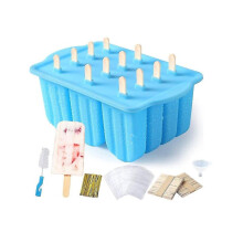 Popsicle Molds Silic -, 12 Pieces Popsicle Trays for Zer, Ice Cream Popsicle Mo