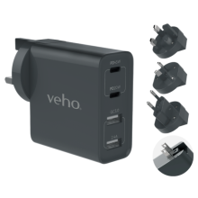 Veho TA-45 Multi region universal USB charger plug adapter