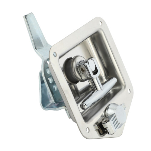 Stainless Steel Folding T-Shape Handle Lock Tool Box Keys Kit 2