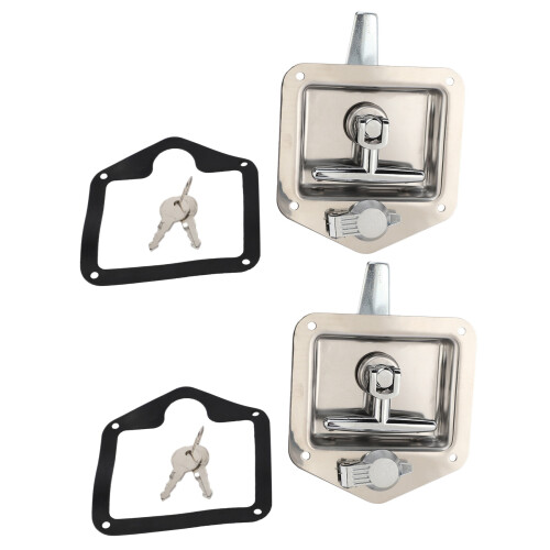 Stainless Steel Folding T-Shape Handle Lock Tool Box Keys Kit