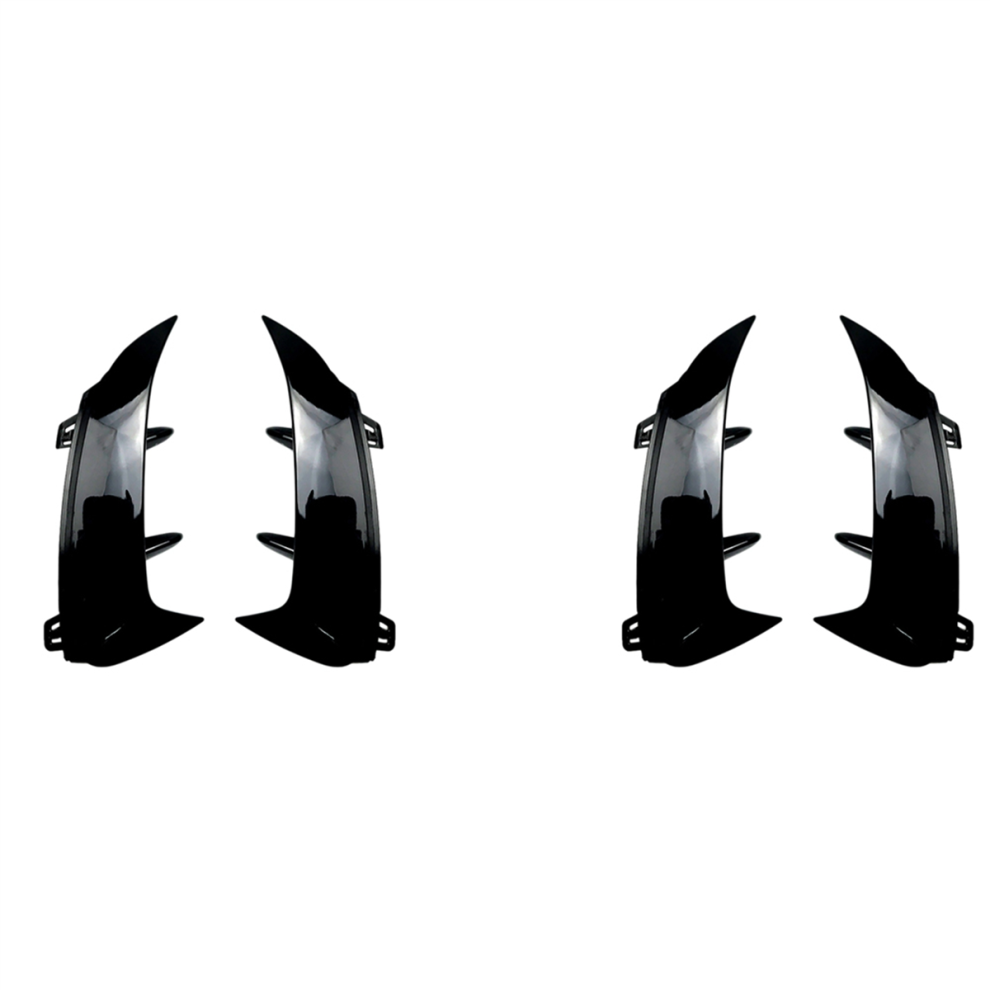 Glossy Bumper Splitter Spoiler Canard Air Vent Trim For A Class Black 4851340604207