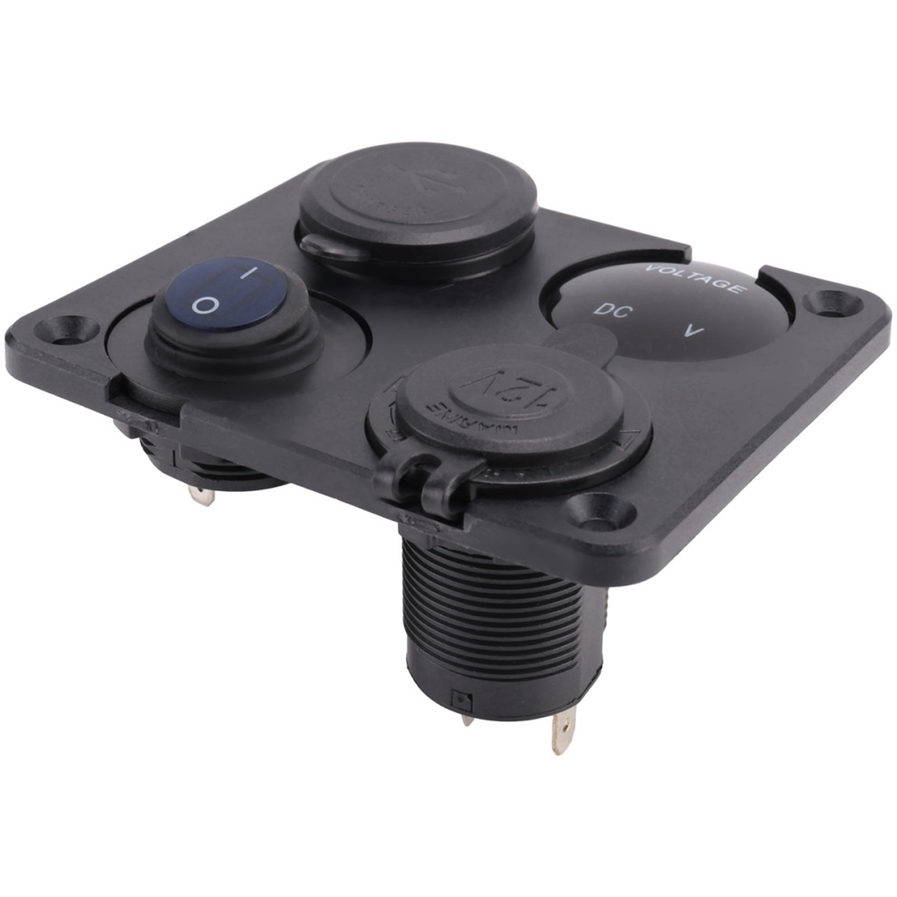 Marine Boat Rv 12V Charger Socket Panel, Dc Power 12V Outlet Panel 4851340609646