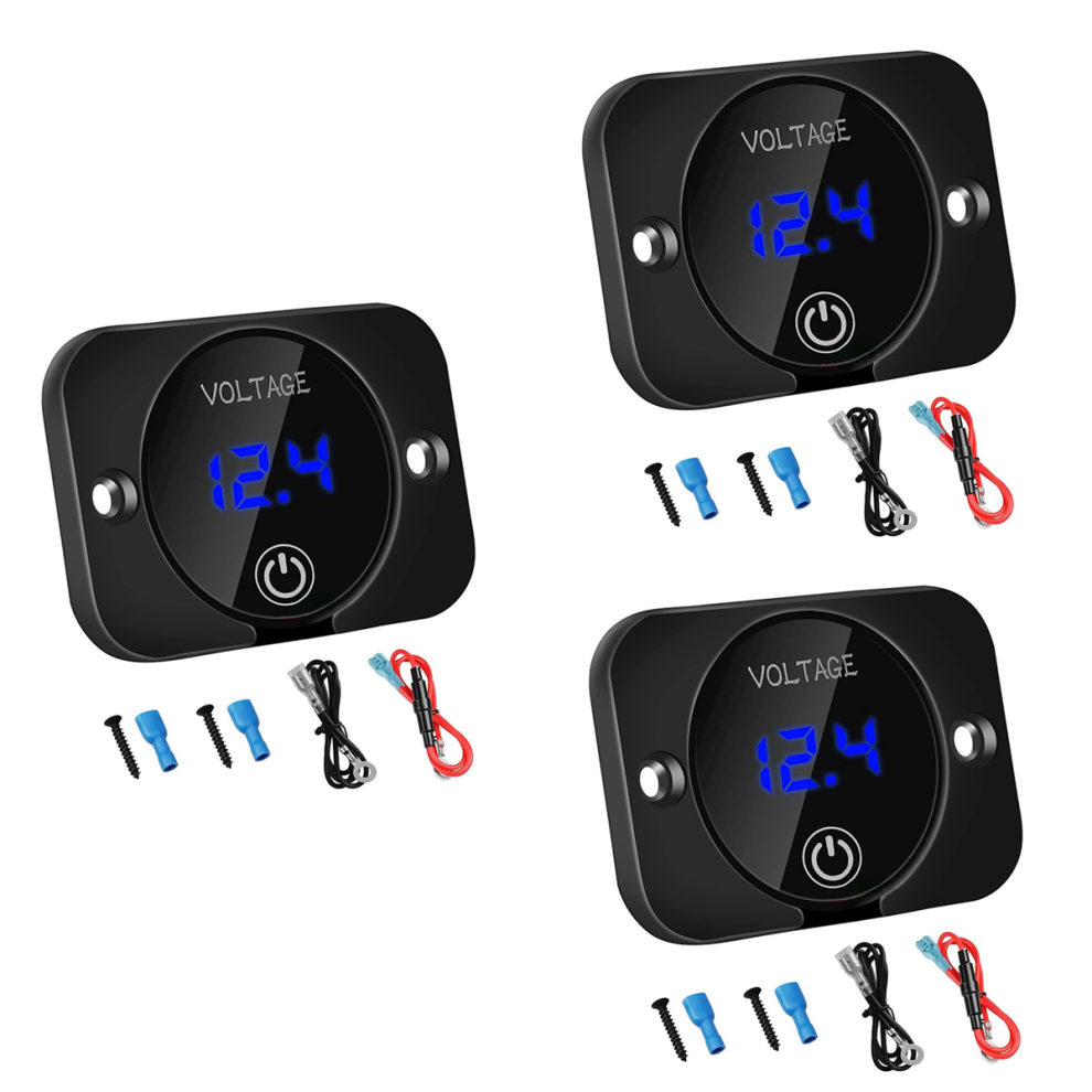 12V Voltage Gauge Dc12v 24V Waterproof For Boat Marine Truck Atv Utv 4851340609639