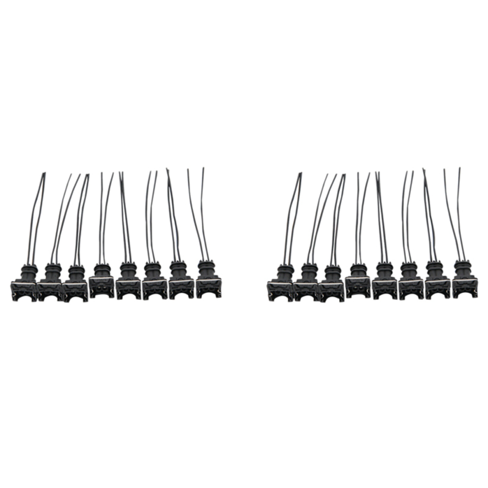 8Pcs Fuel Injector Connector Wiring Plugs Clips For Ev1 Obd1 Pigtail Black 4851340615357