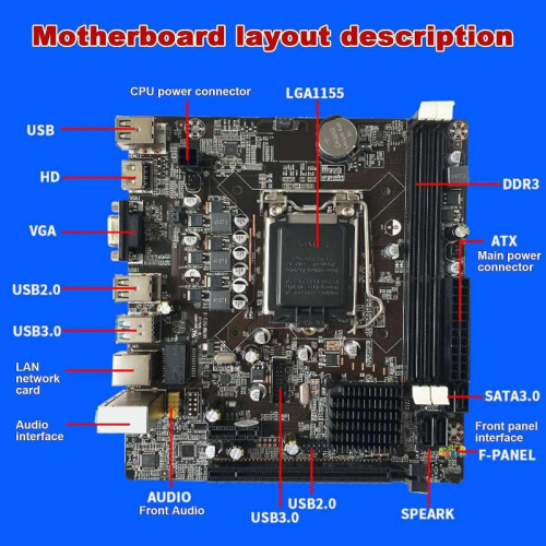 B75 Desktop Mboard+sata Cable+s Cable+ Grease+baffle A1155 Ddr3 2x8g Pci 2