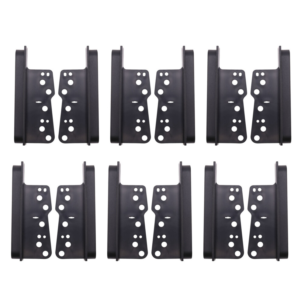 2 Double Din Fascia Facia Dash Kit Car Stereo Side Trims Brackets Black 4851340619928