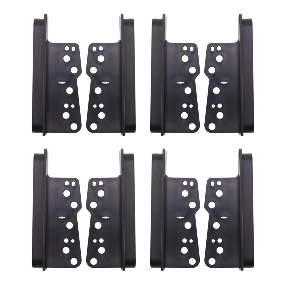 8 Double Din Fascia Facia Dash Kit Car Stereo Side Trims Brackets Black 4851340619904