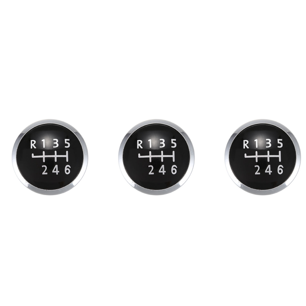 6 Speed Gear Shift Knob Cover For Transporter T5/T6 Mk5 Mk6 Black/Silver 4851340622164