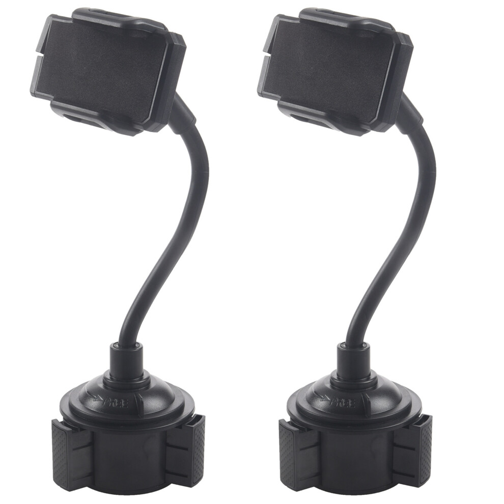2X Car Mount Gooseneck Cup Holder Cradle For Cell Phone 4851340625806
