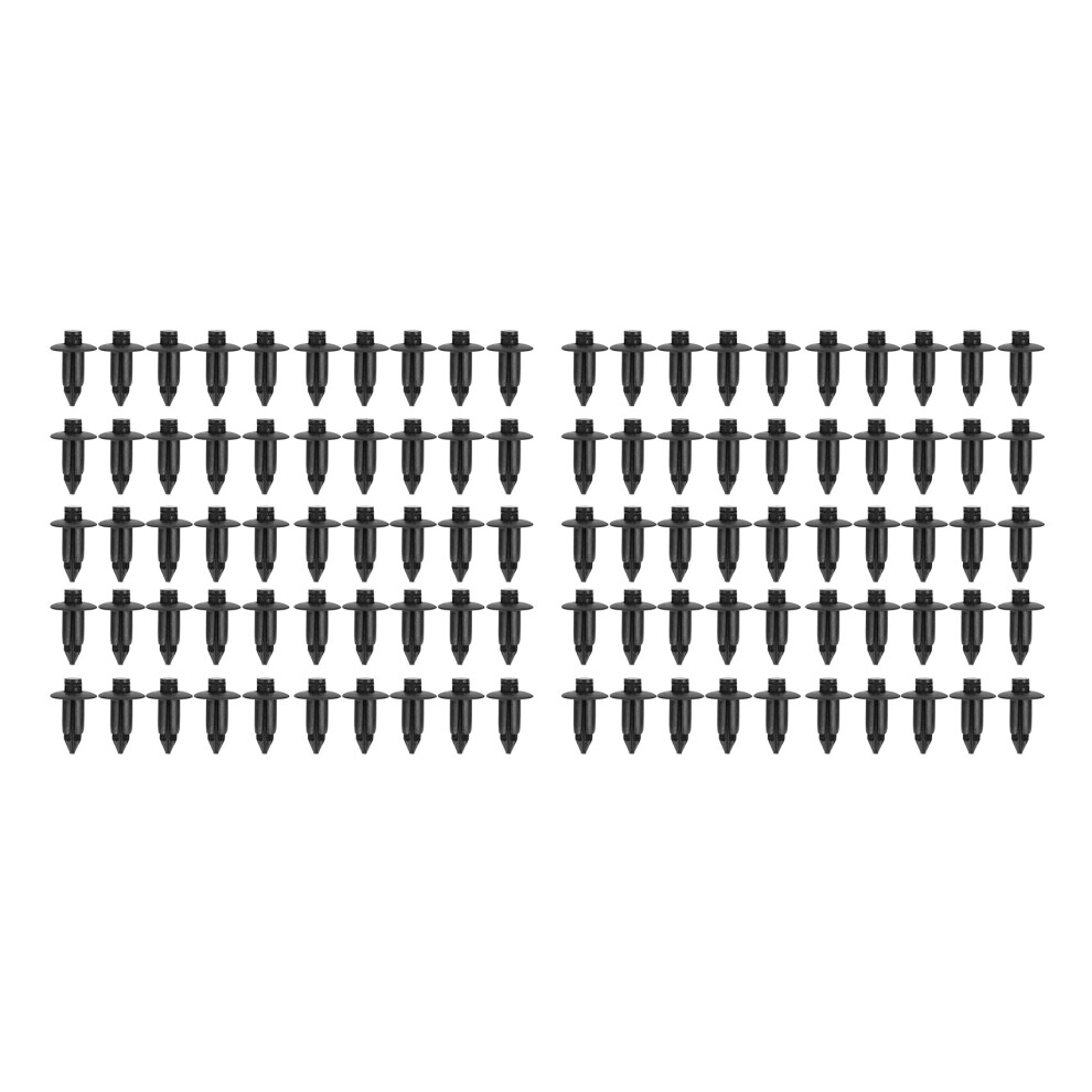 50X Plastic Rivet Bike Fairing Trim Panel Fastener Clips 6Mm Black 4851340631418