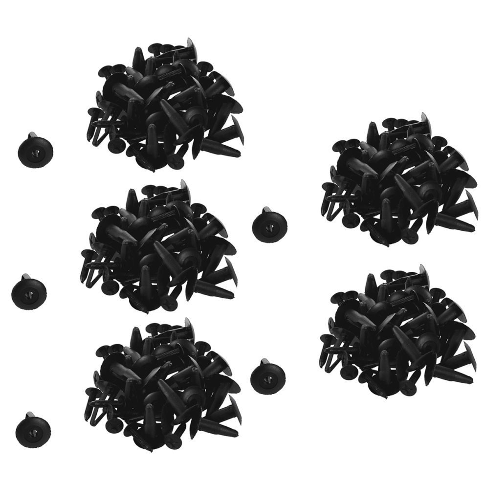 25Pcs Plastic Rivets Fastener Car Bumper Push Clips 32Mm Long Black 4851340631180