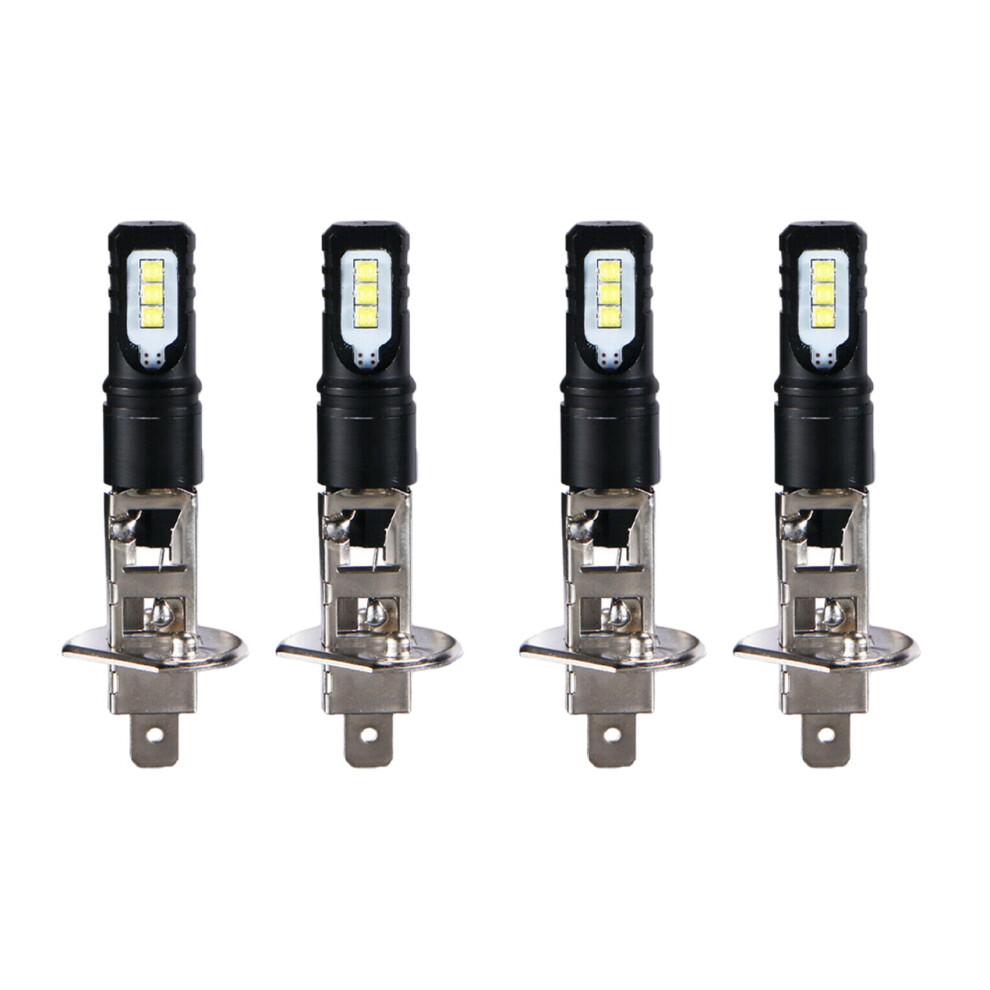 4X H1 6000K Super Bright 6000Lm Drl Led Headlight Kit High-Beam White 4852890815686