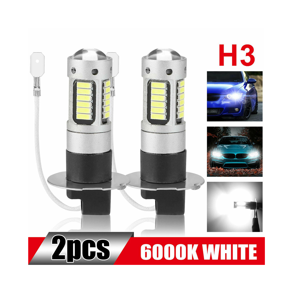 2Pcs H3 Super Bright Led Fog Driving Drl Bulbs 6000K Light/White 4852890815334