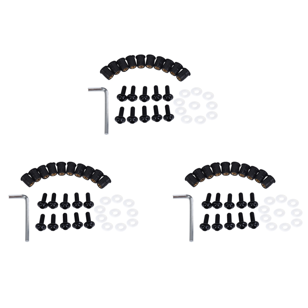 10Pcs/Set M5 Bolts Metric Rubber Well Nuts Windscreen Fairing Cowl 4852890834571