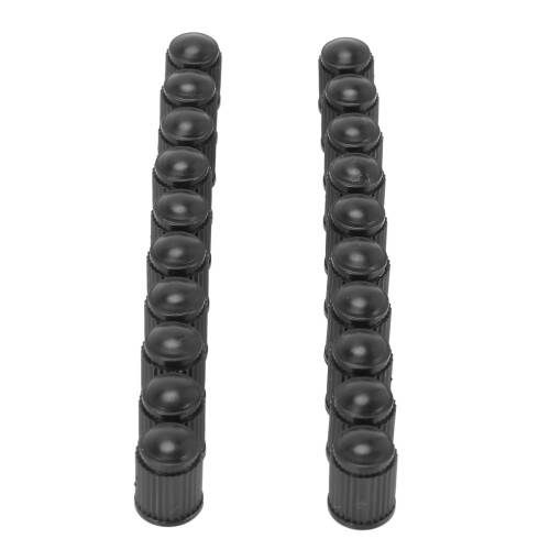 80pcs Plastic Bike Valve Dust Caps Black 2