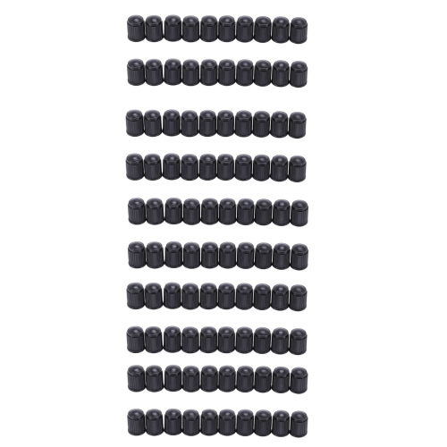 20pcs Plastic Bike Valve Dust Caps Black