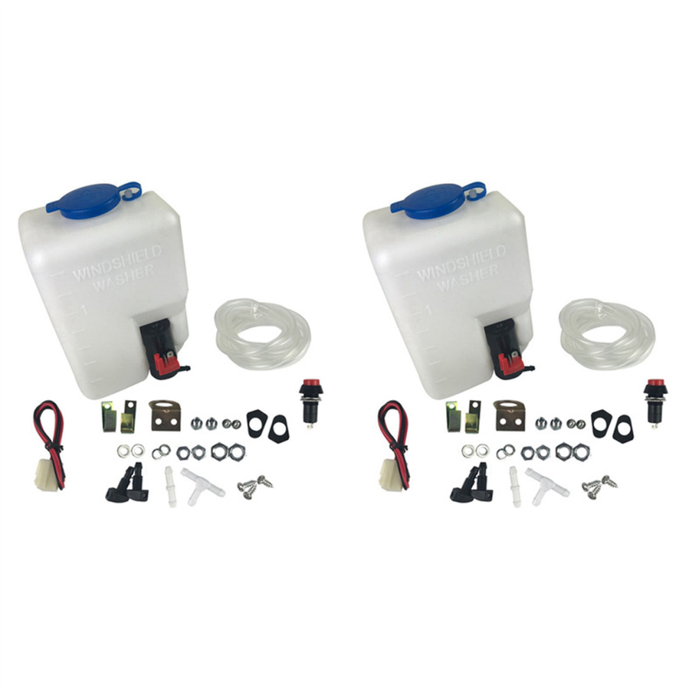 12V 1.5L Motorcycle Car Wind Shield Washer Reservoir Pump Bottle Kit 4852890837398