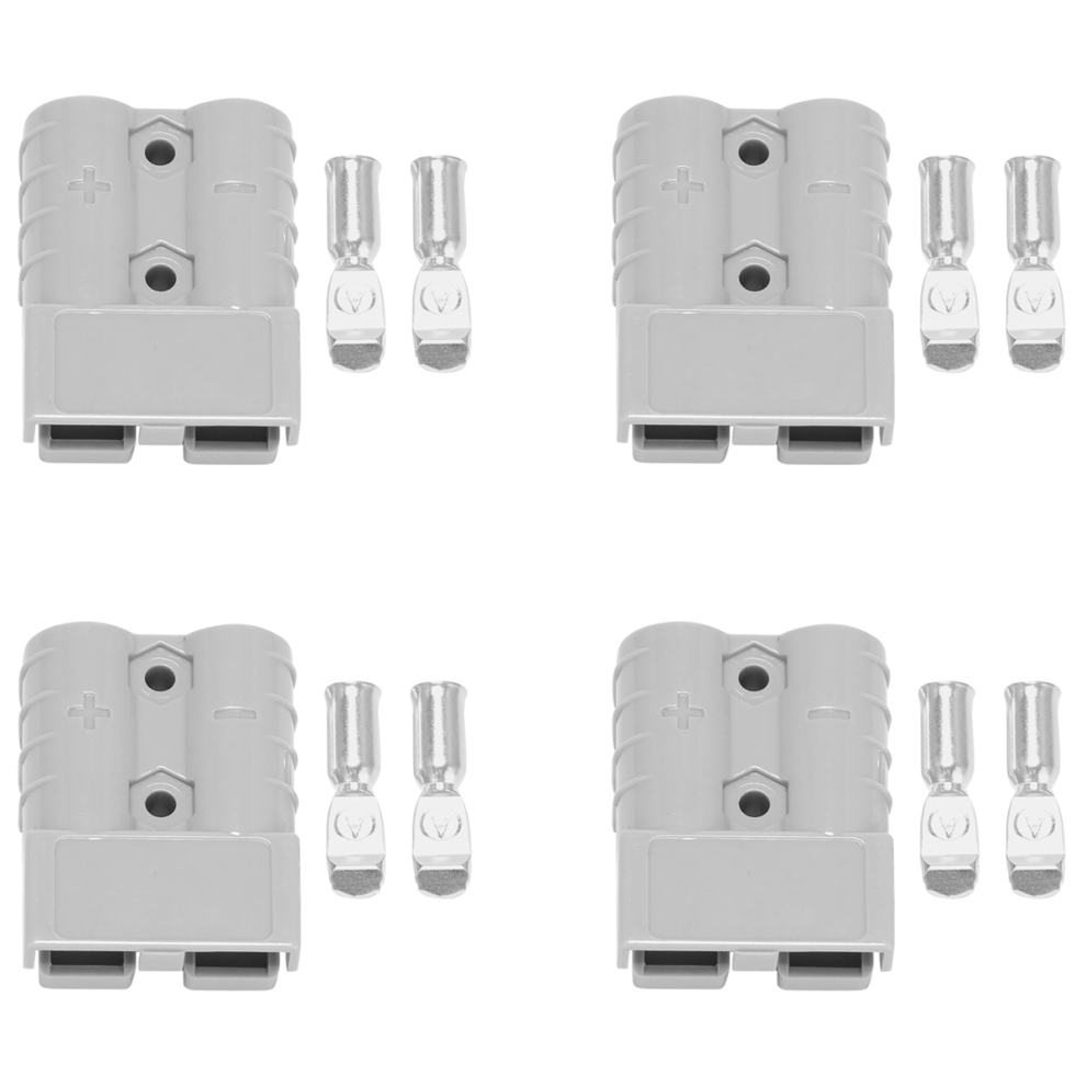 For Anderson Style Plug Connectors 50A 600V Terminals Plugs Gray 4852890838746