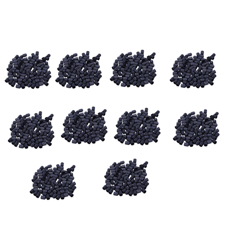 Set Of 100 - Plastic Replacement Valve Caps Black 4852890840138