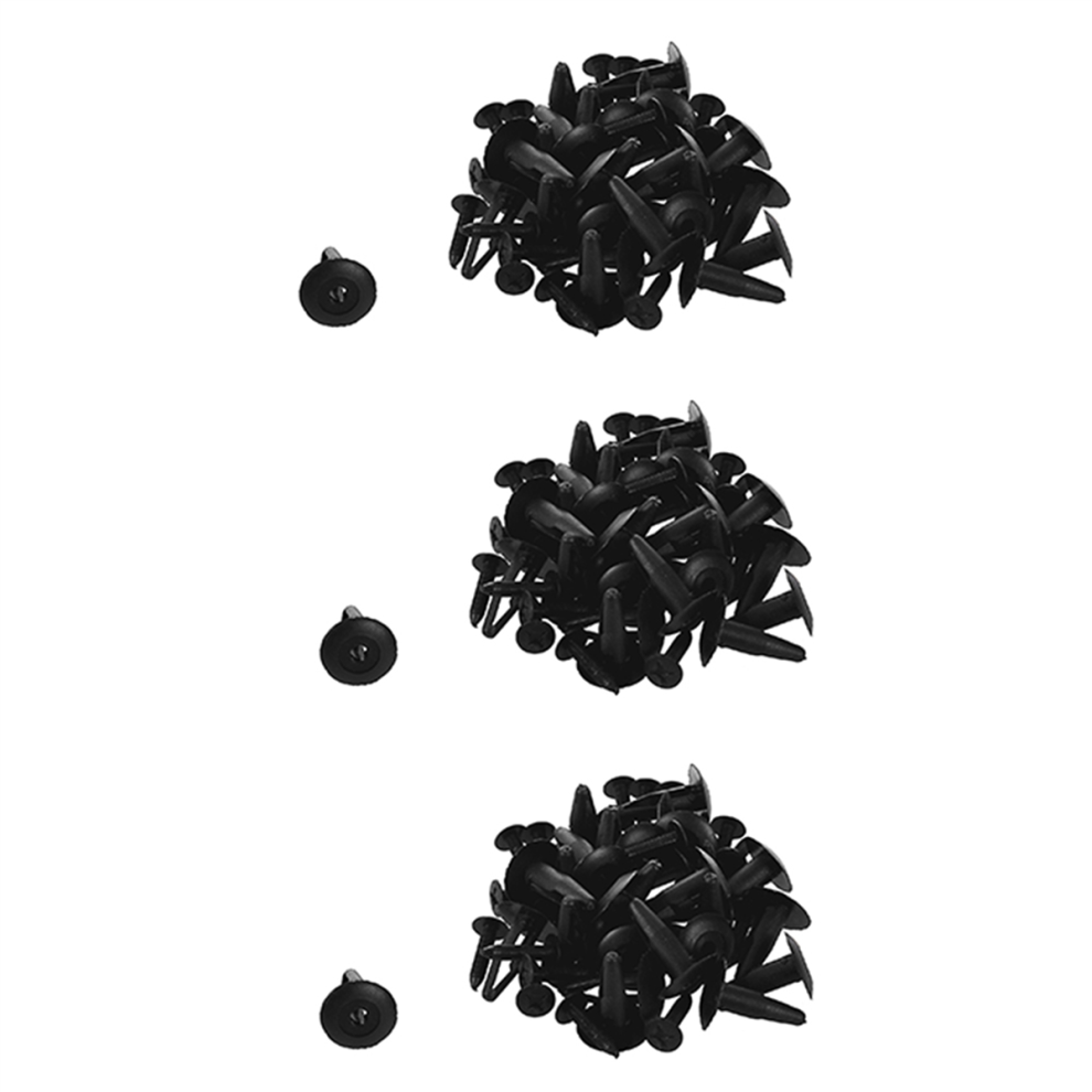 25Pcs Plastic Rivets Fastener Car Bumper Push Clips 32Mm Long Black 4852890843740
