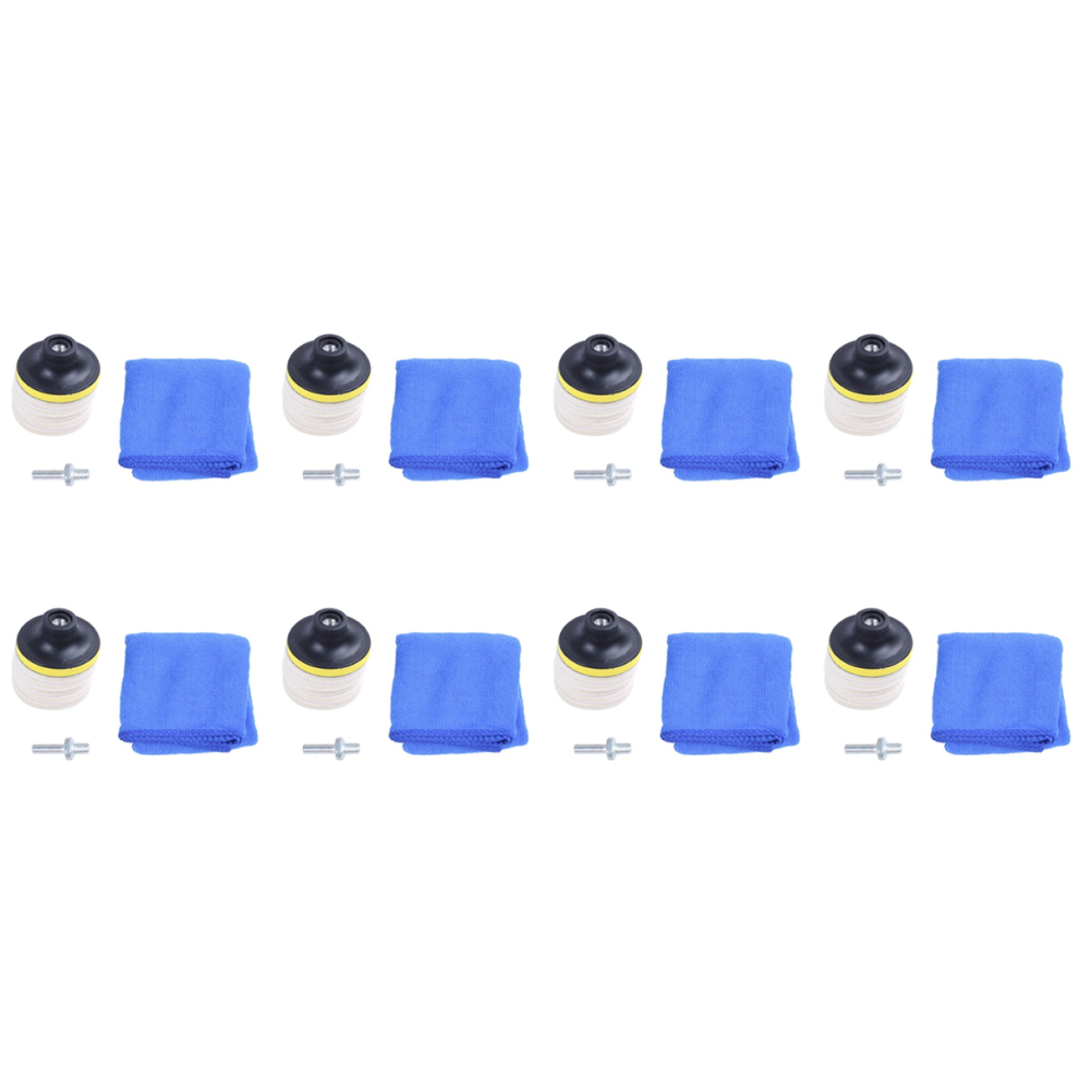 8Pc 3Inch 75Mm Felt Polishing Pad Windscreen Glass Polishing Kit 4852890843658