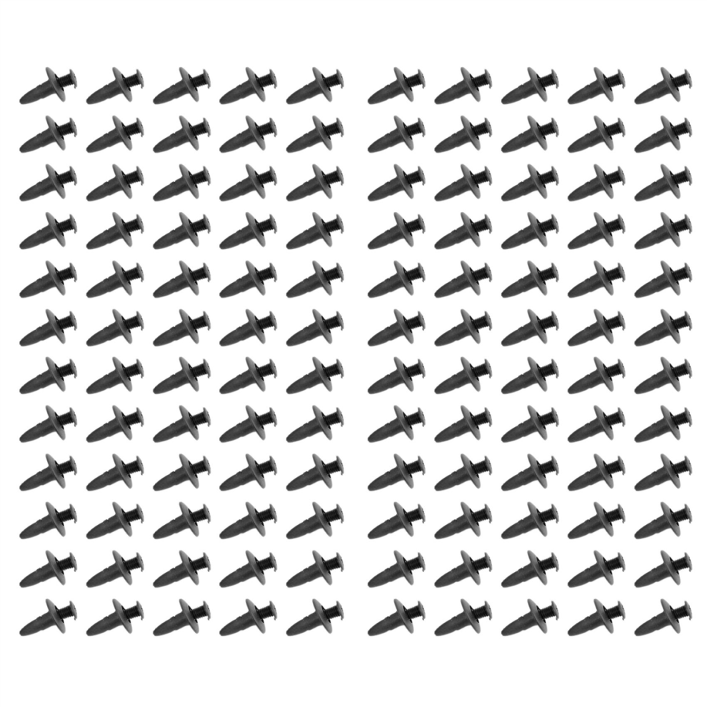 6Mm Hole Dia Black Plastic Rivets Fastener Bumper Push 30Pcs 4852890843832