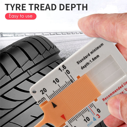 Tyre Tread Depth Gauge Car Motorcycle Trailer Van Wheel 1